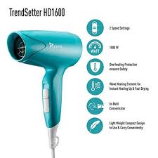 Syska HD1600 Trendsetter Hair Dryer  (Teal Colour, 1000 W for everyday styling, 2 speed / heat settings)